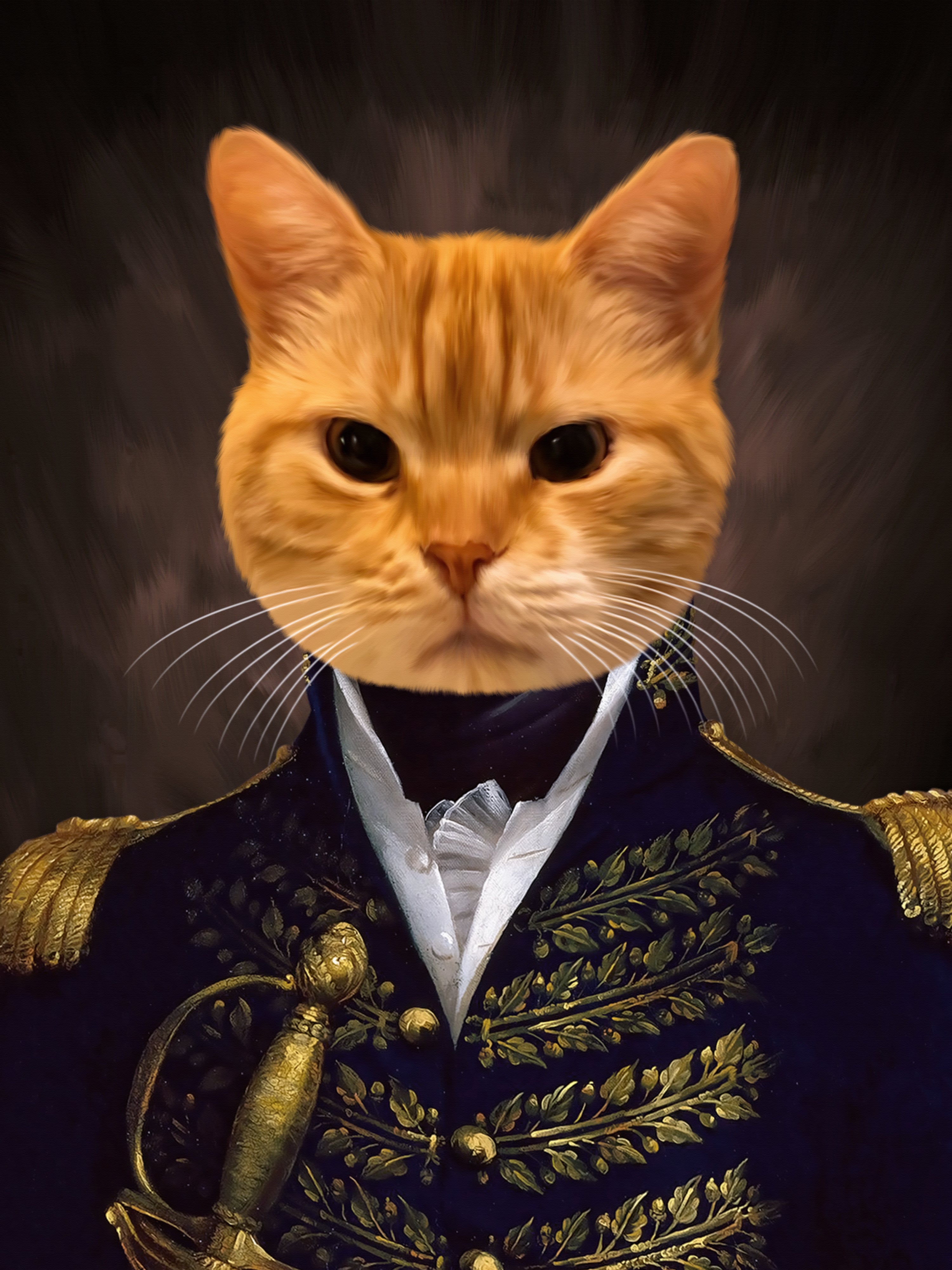 The Admiral Pet Portrait Canvas