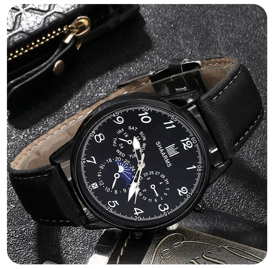 Luxury Mens Watch & Wallet Gift Set