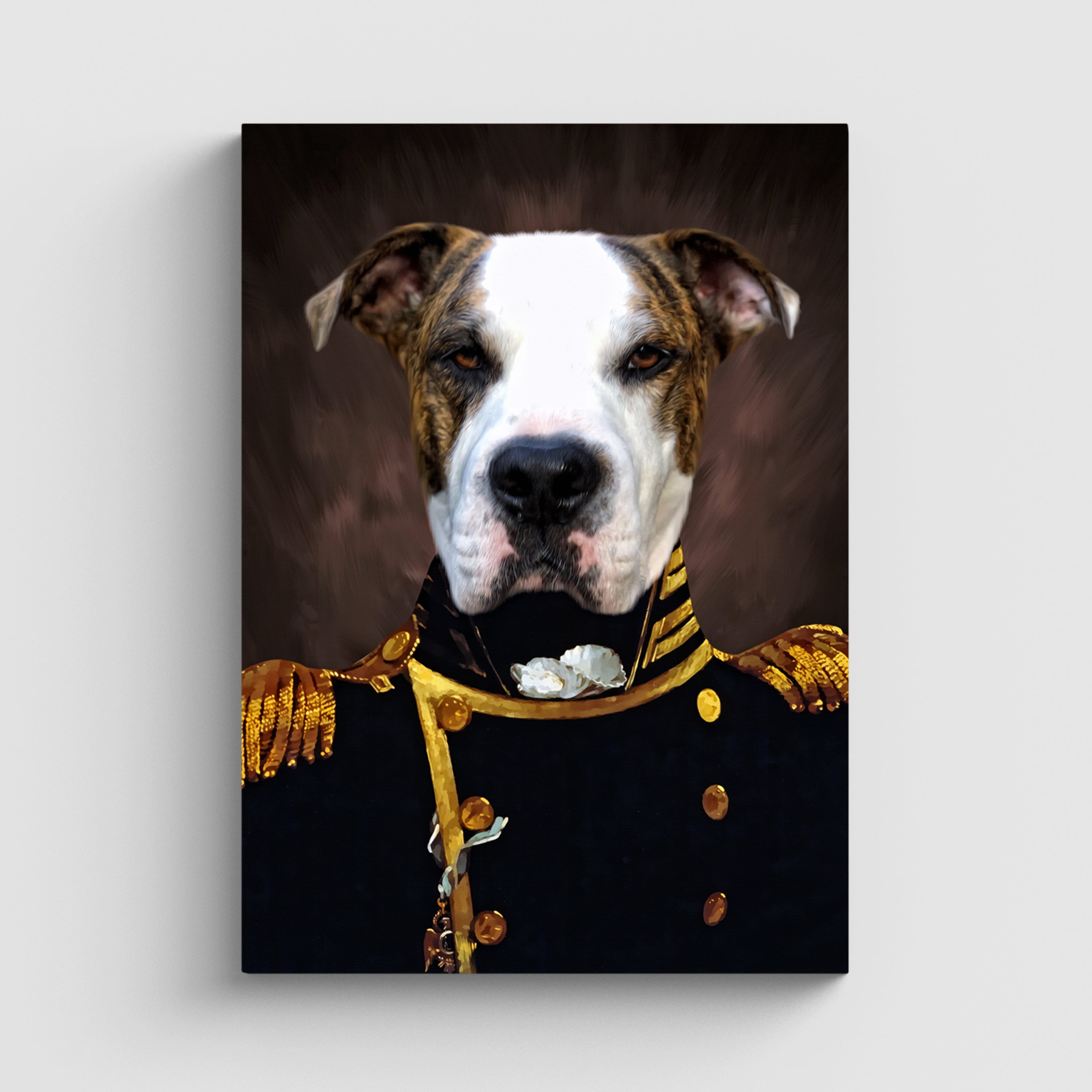 The Admiral Pet Portrait Canvas