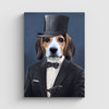 The Gentleman Pet Portrait Canvas