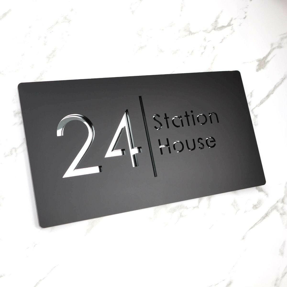 Anthracite Luxe Door Sign