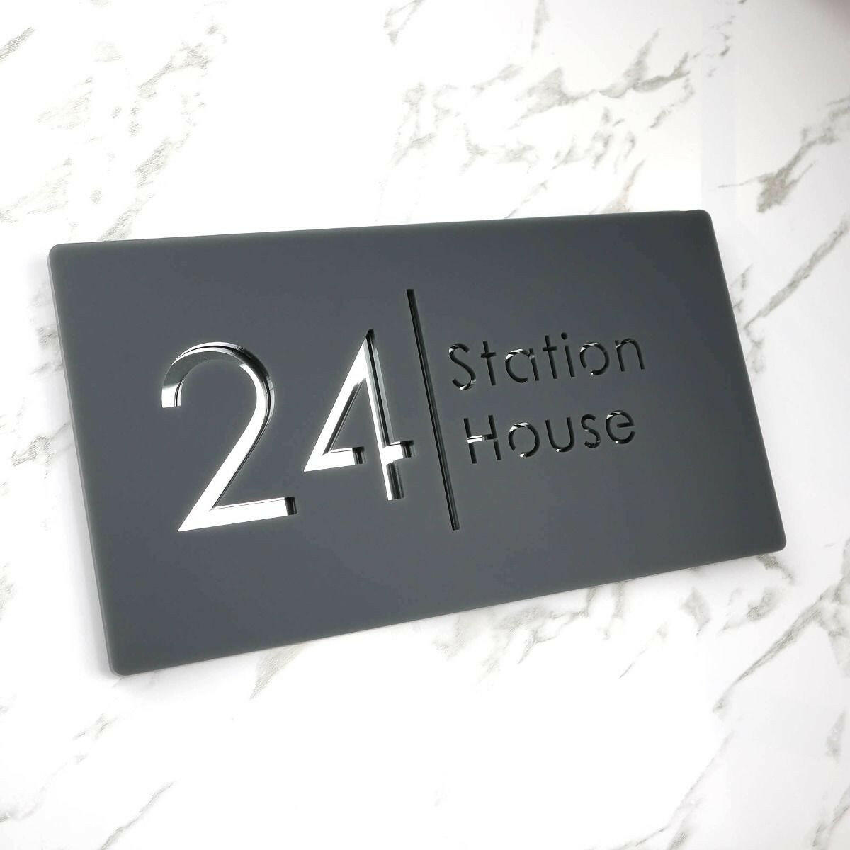 Anthracite Luxe Door Sign