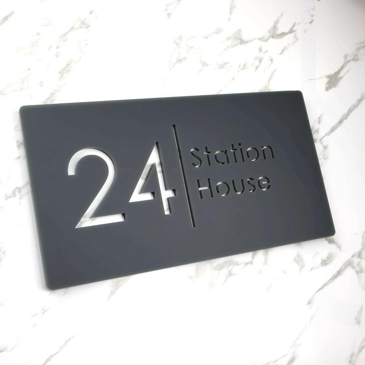 Anthracite Luxe Door Sign