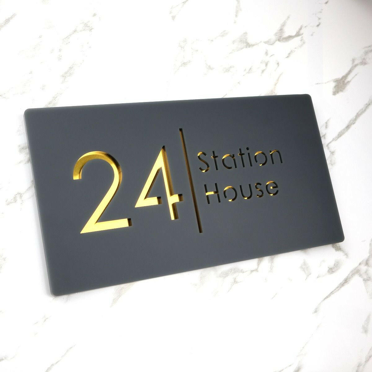 Anthracite Luxe Door Sign