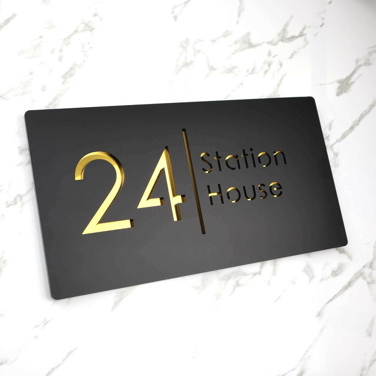 Anthracite Luxe Door Sign