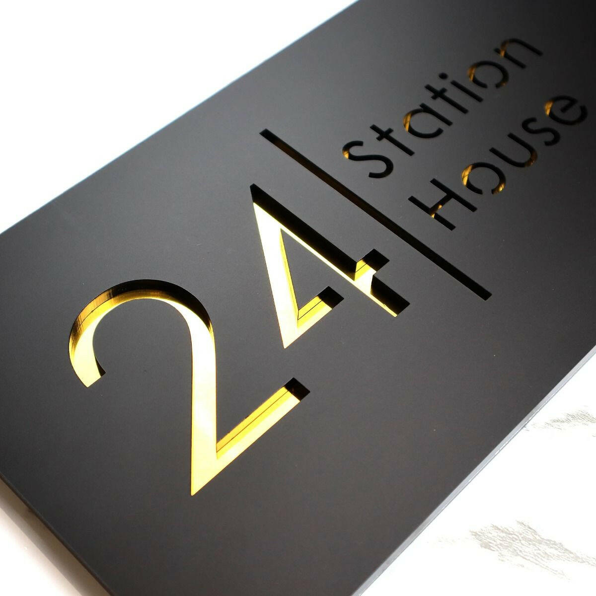 Anthracite Luxe Door Sign