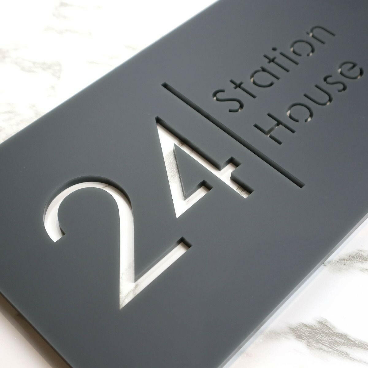 Anthracite Luxe Door Sign