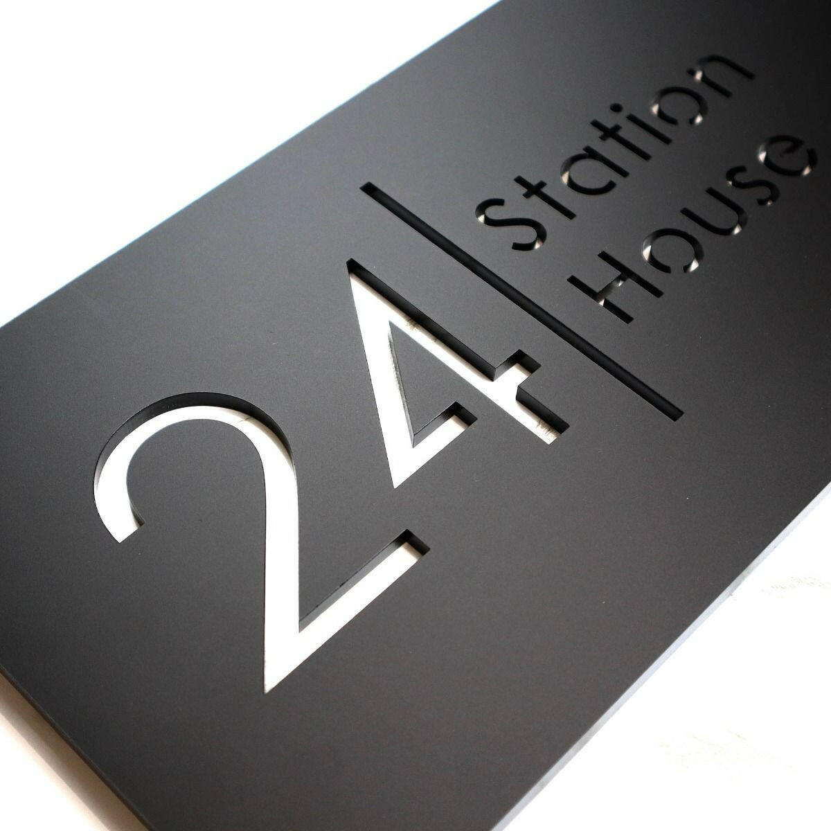 Anthracite Luxe Door Sign