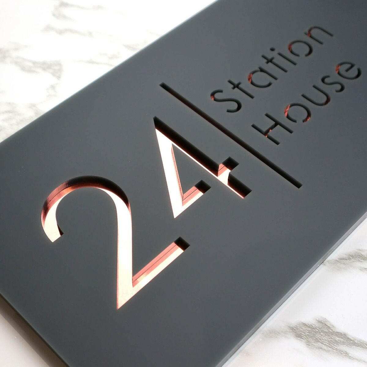 Anthracite Luxe Door Sign