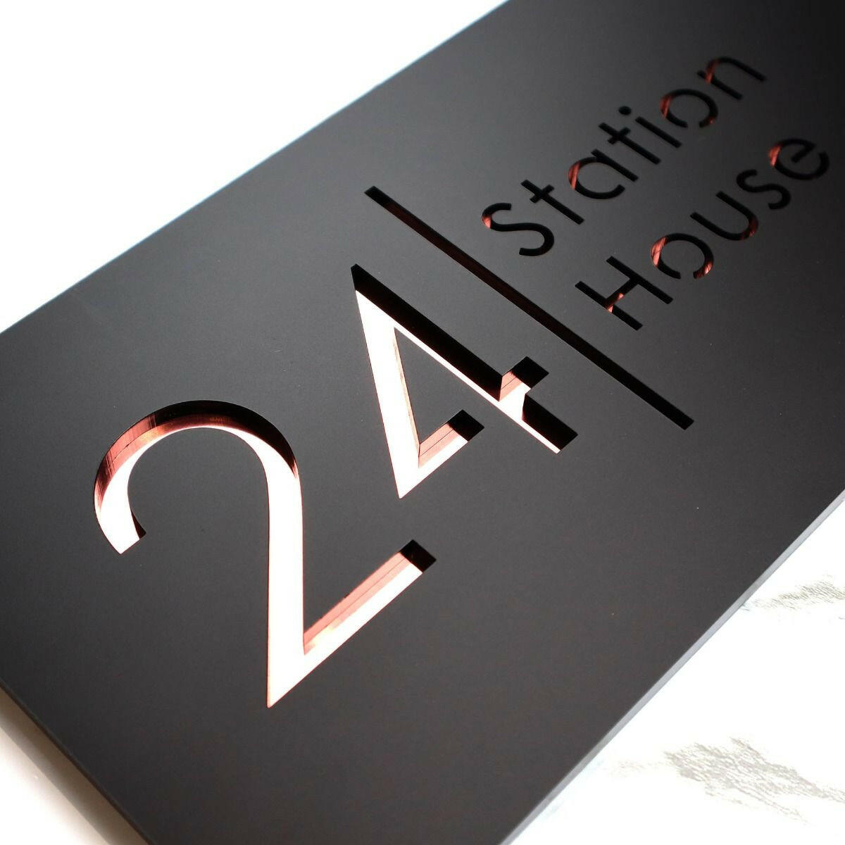 Anthracite Luxe Door Sign