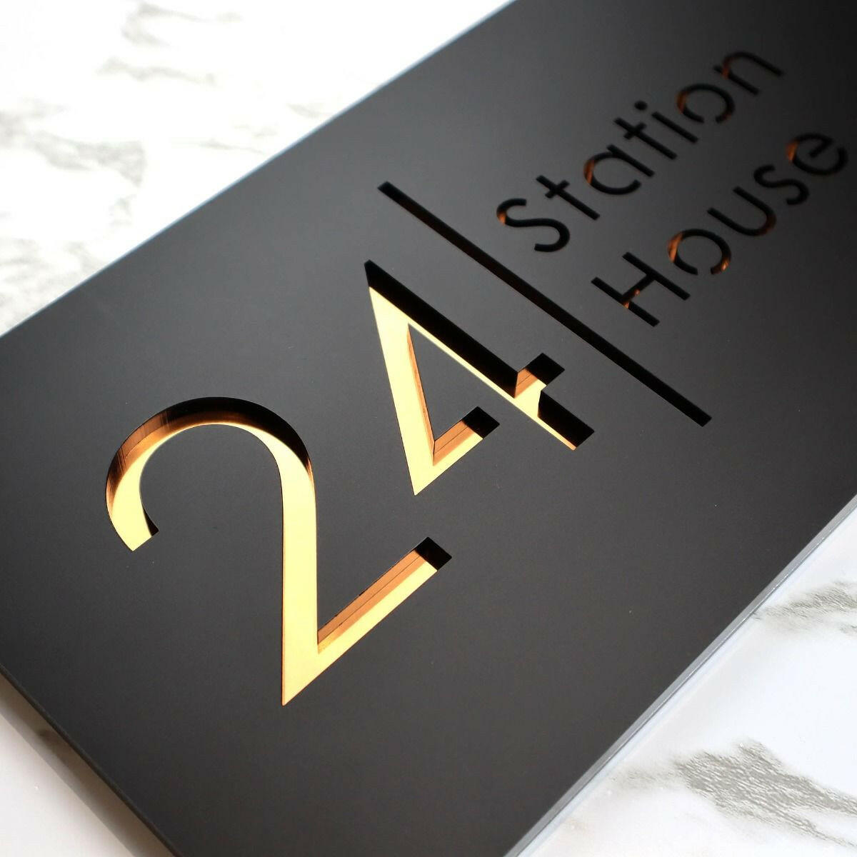 Anthracite Luxe Door Sign