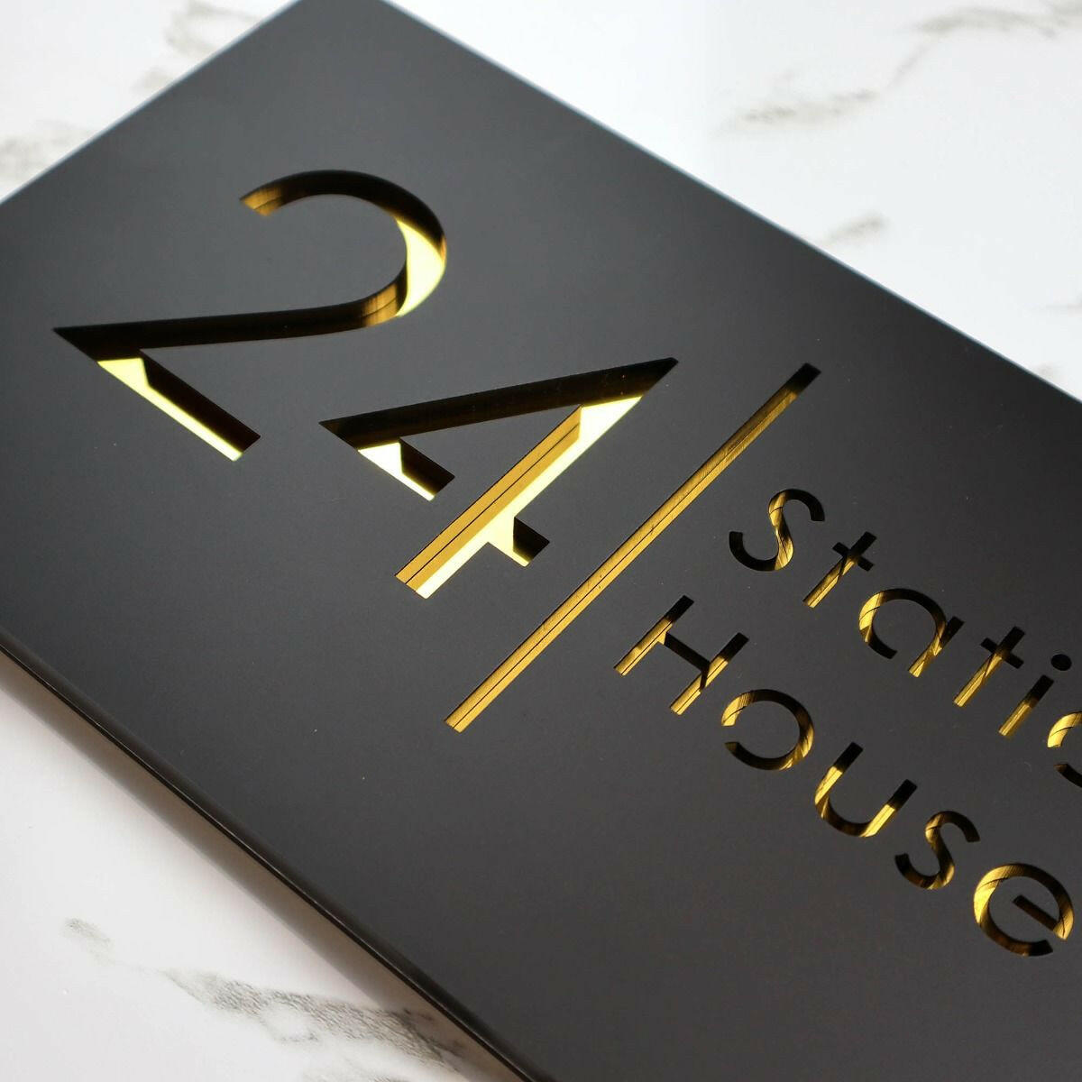 Anthracite Luxe Door Sign