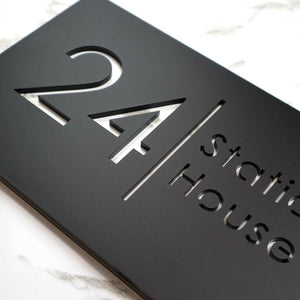 Anthracite Luxe Door Sign