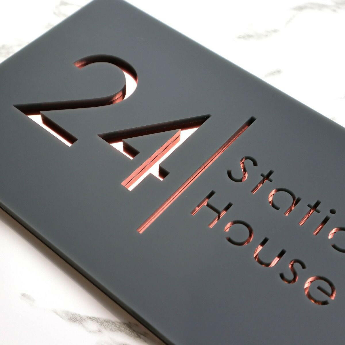 Anthracite Luxe Door Sign