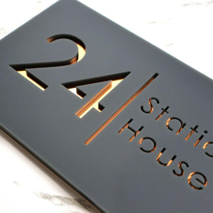 Anthracite Luxe Door Sign