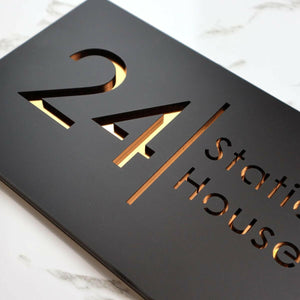 Anthracite Luxe Door Sign