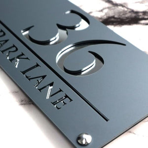 Prestige Anthracite House Sign