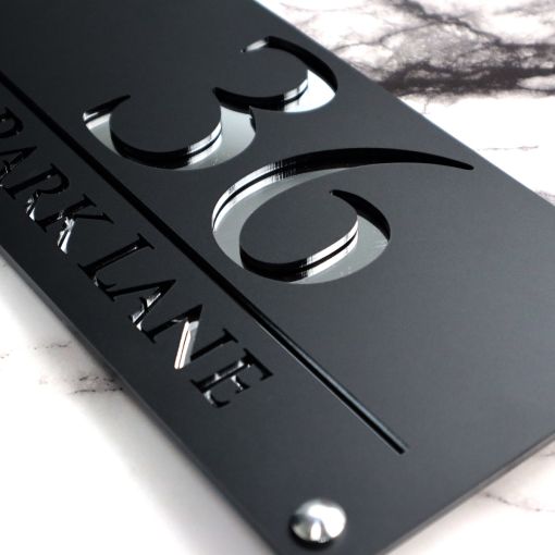 Prestige Anthracite House Sign