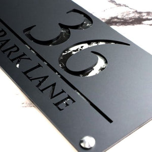 Prestige Anthracite House Sign