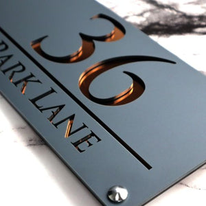 Prestige Anthracite House Sign