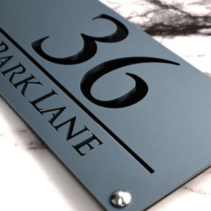 Prestige Anthracite House Sign