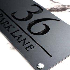 Prestige Anthracite House Sign