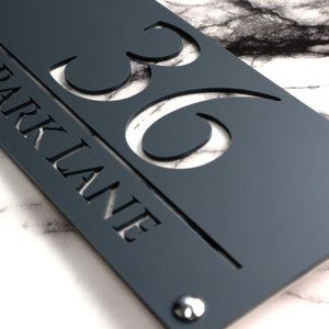 Prestige Anthracite House Sign