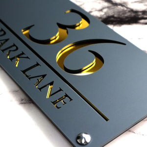 Prestige Anthracite House Sign