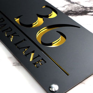 Prestige Anthracite House Sign