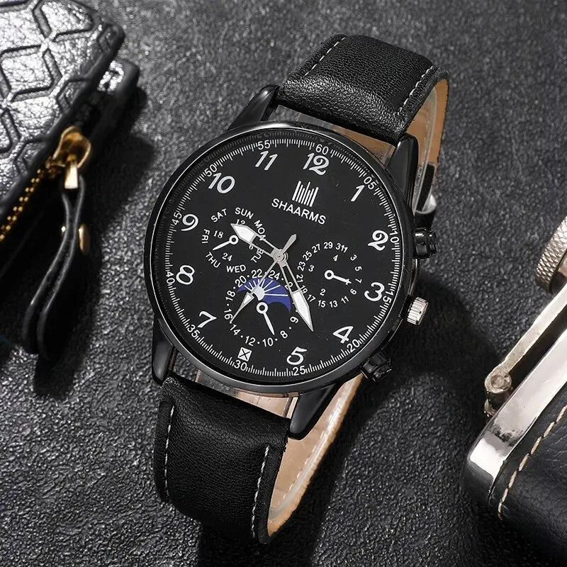 Luxury Mens Watch & Wallet Gift Set