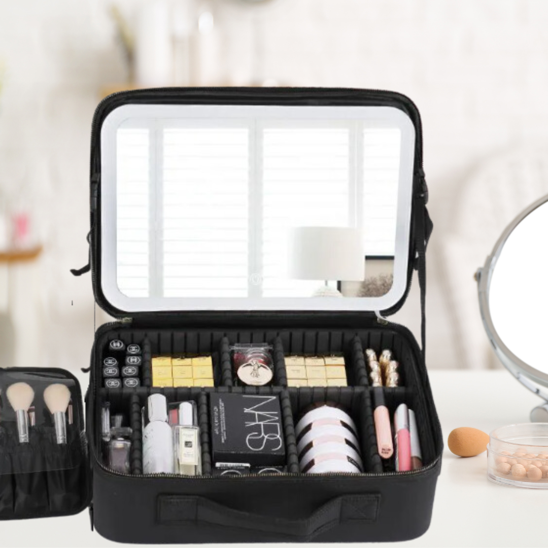 Smart LED Makeup Bag With Mirror