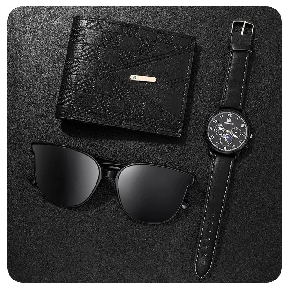 Luxury Mens Watch & Wallet Gift Set