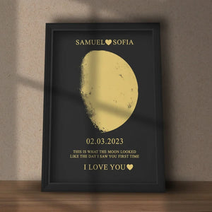 Personalised Gold Foil Moon Phase