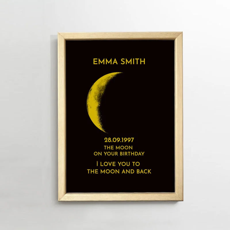 Personalised Gold Foil Moon Phase