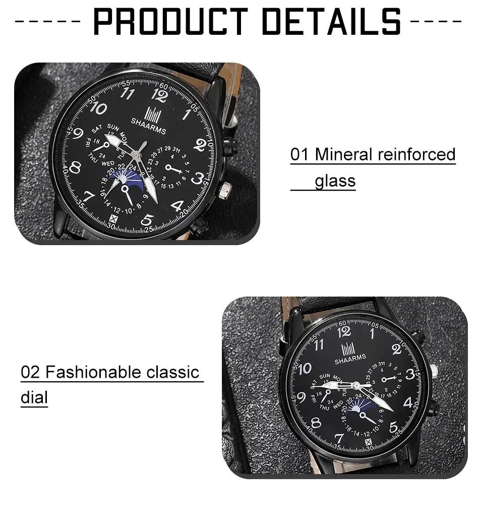 Luxury Mens Watch & Wallet Gift Set