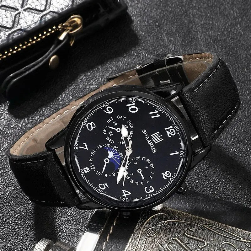 Luxury Mens Watch & Wallet Gift Set