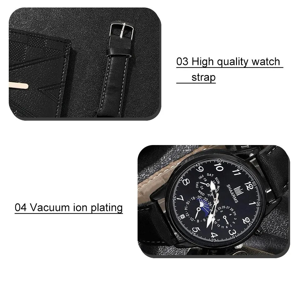 Luxury Mens Watch & Wallet Gift Set