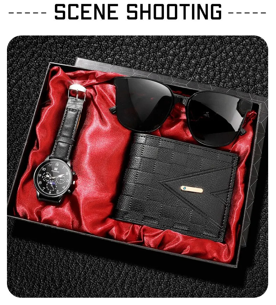 Luxury Mens Watch & Wallet Gift Set