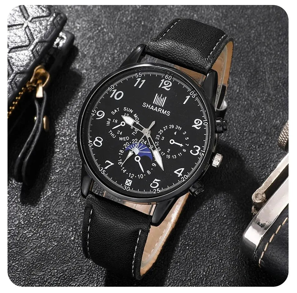 Luxury Mens Watch & Wallet Gift Set