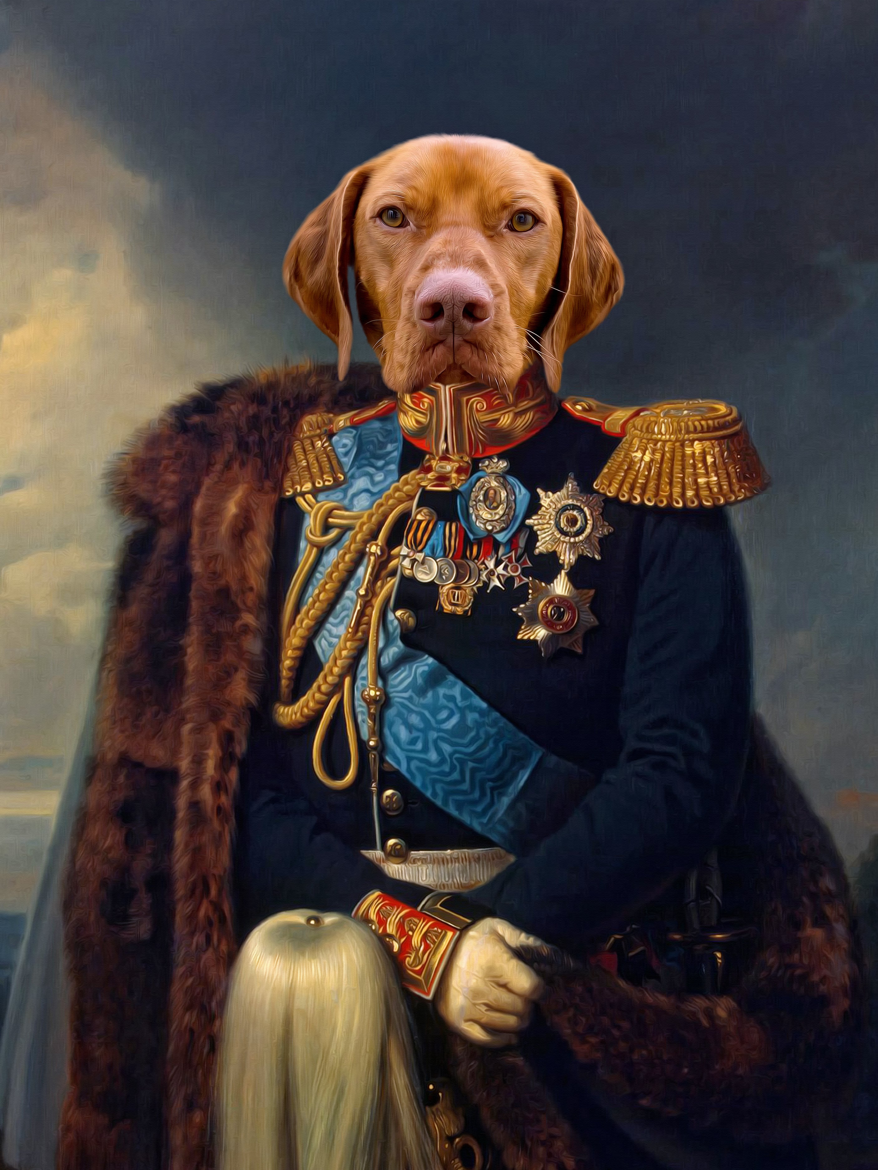 The Commander Pet Portrait Canvas