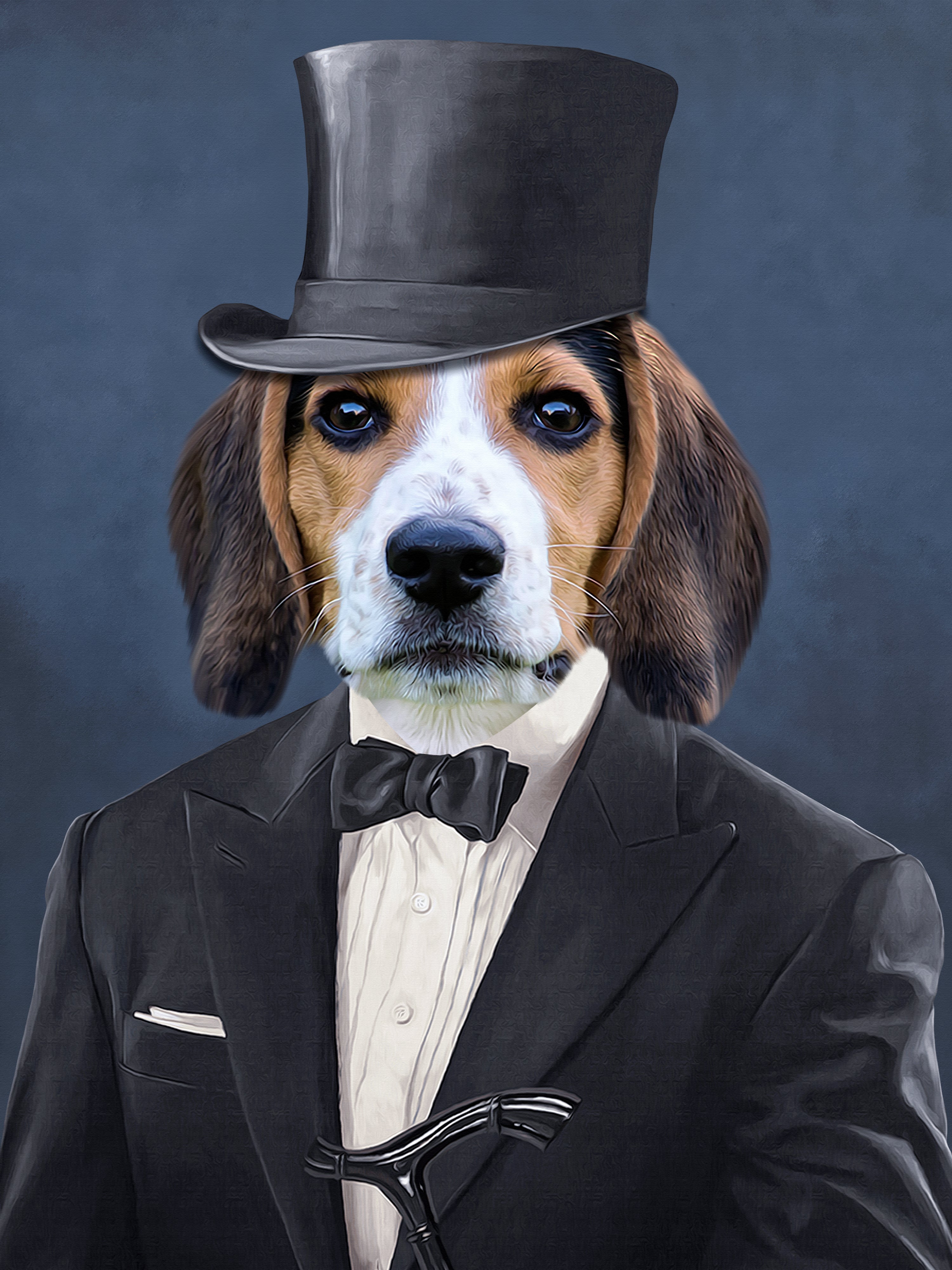 The Gentleman Pet Portrait Canvas