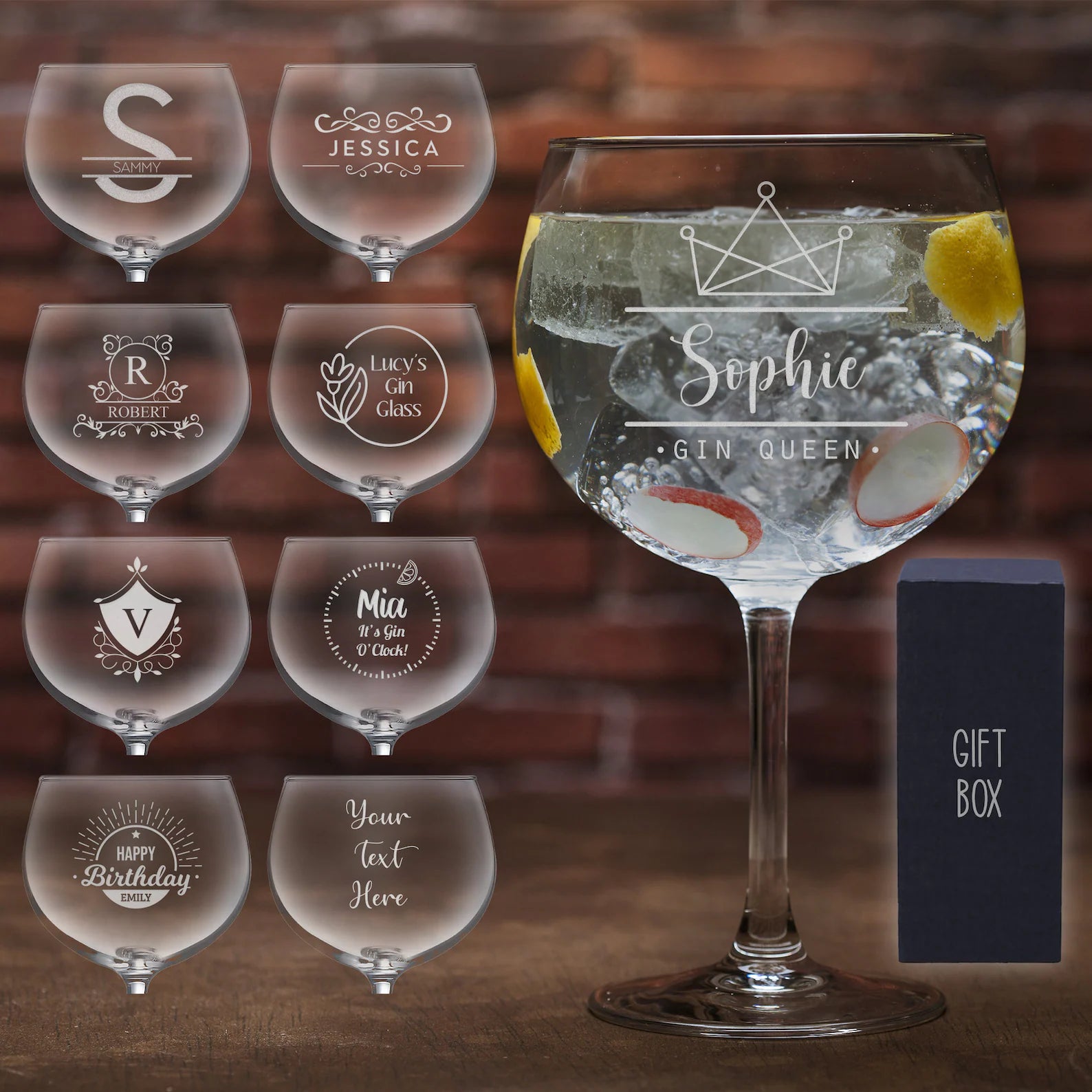 Personalised Gin Glass