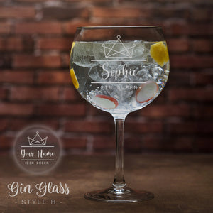 Personalised Gin Glass