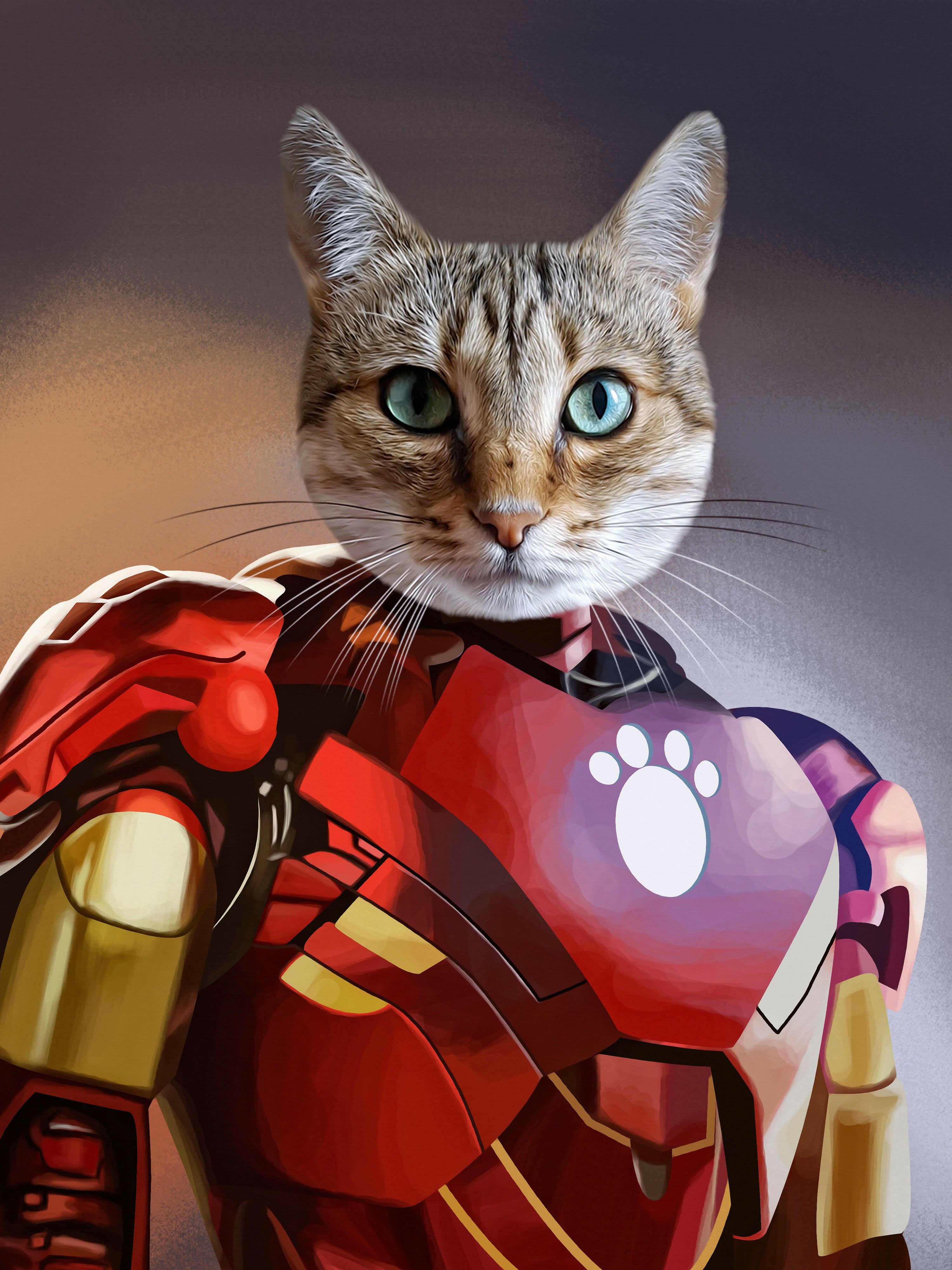 'Iron Man' Pet Portrait Canvas