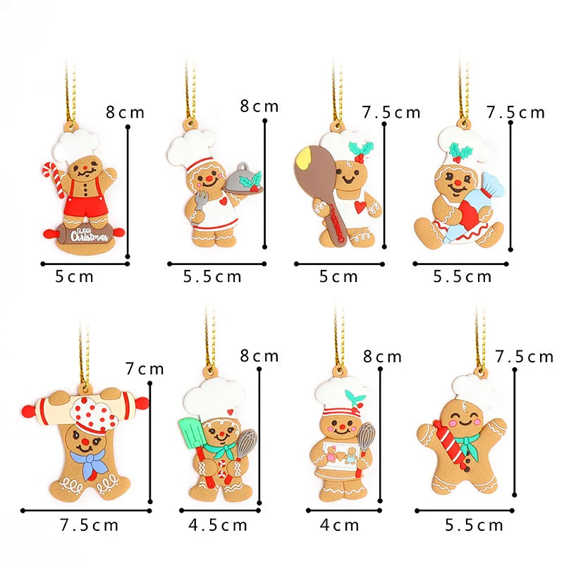 12-Pack Gingerbread Man Christmas Tree Ornaments