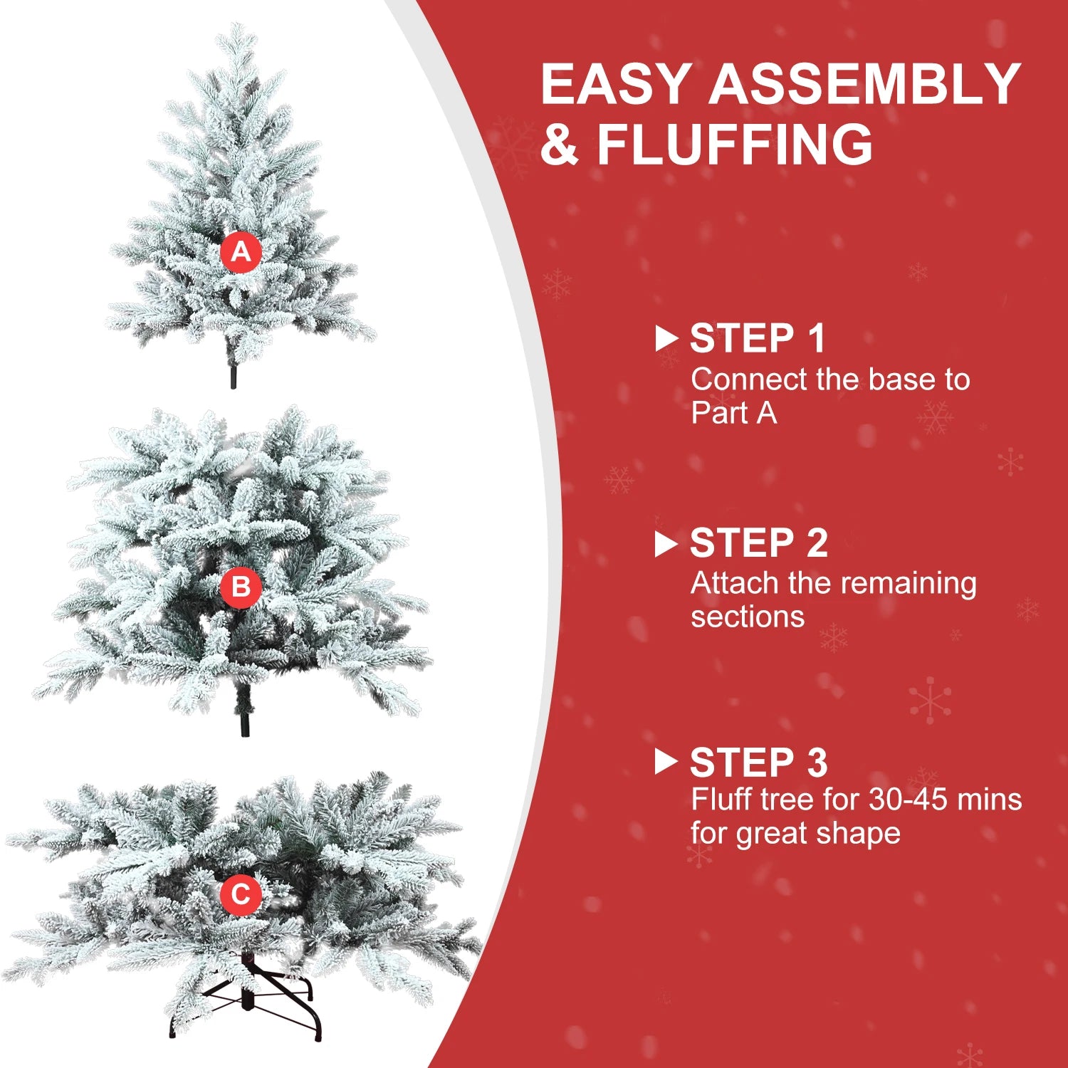 Elegant Flocked Artificial Christmas Tree