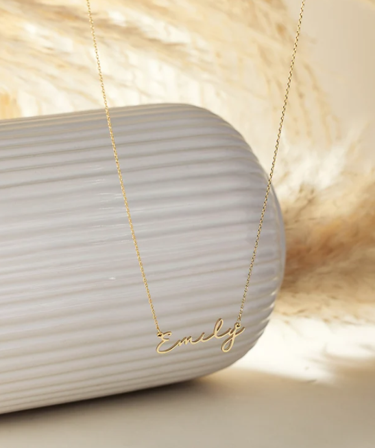 Dainty Personalised 18K Gold Plated Name Necklace