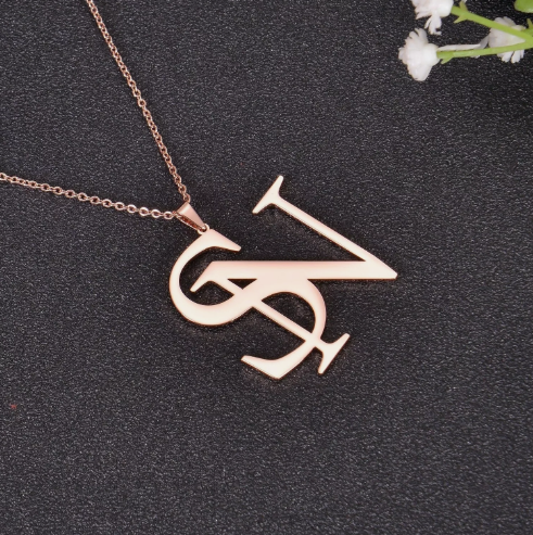 Stylish Double Initials Necklace