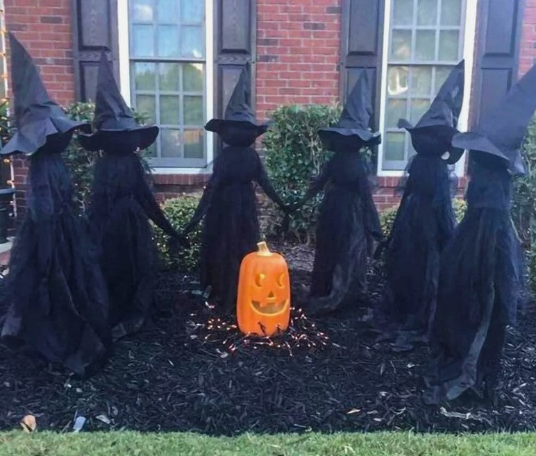 Spooky Halloween  Witches Cauldron with Lighted Tripod