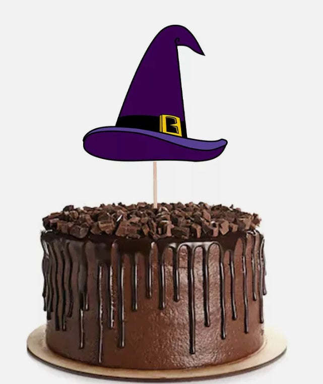 Enchanted Witch Hat Cupcake Toppers - 14 Pack Halloween Party Picks